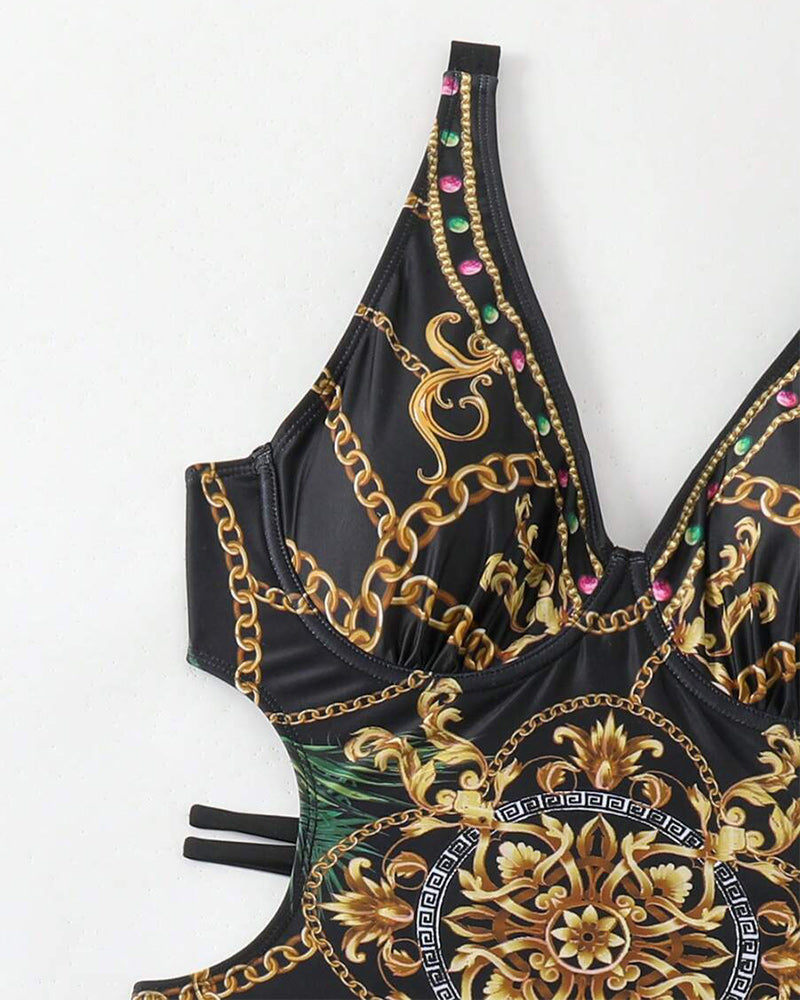 Badpak Retroprint Één Stuk