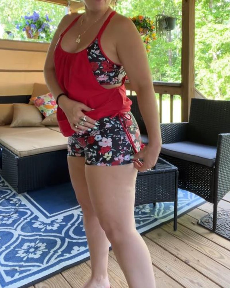 Zwempak Gedrukt Bretels Boxer