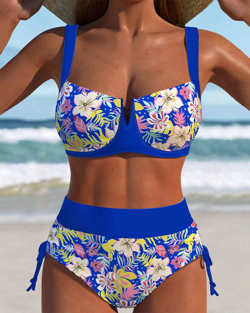 Bikini Bh-Stijl Hoge Taille Slip Bedrukt