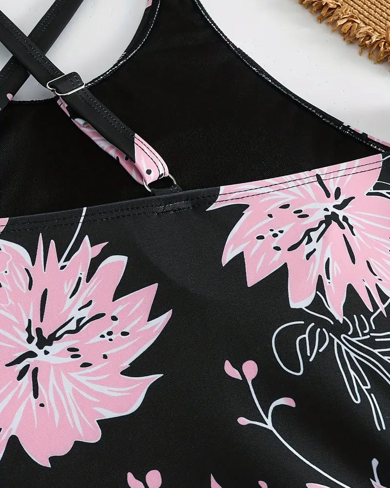 Zwemkleding Geprint Casual Open Rug Twee Delen