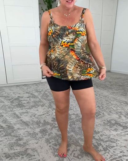 Zwemkleding Twee-Delig Gedrukt Boxershort