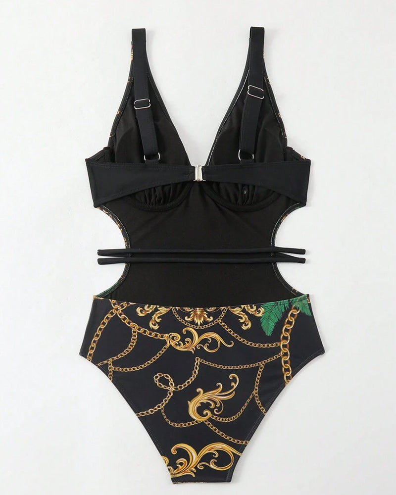 Badpak Retroprint Één Stuk