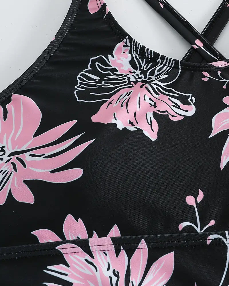 Zwemkleding Geprint Casual Open Rug Twee Delen