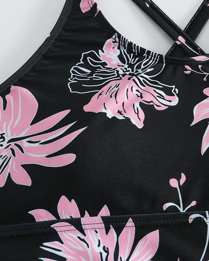 Zwemkleding Geprint Casual Open Rug Twee Delen