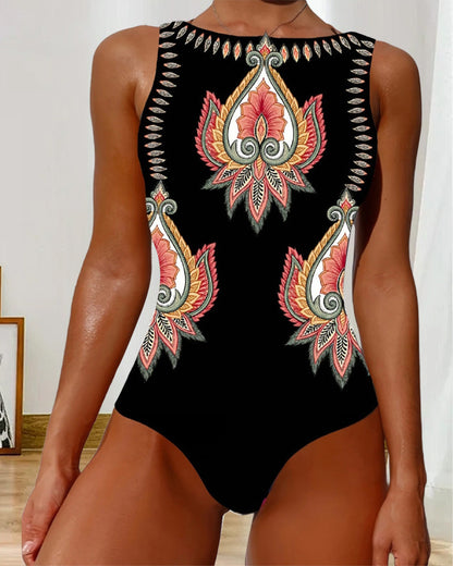 Zwempak Paisley Mouwloos Eendelig