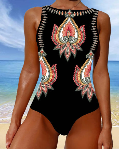 Zwempak Paisley Mouwloos Eendelig