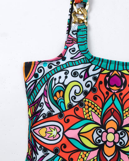 Een - delig Badpak Met Strand Florale Prints