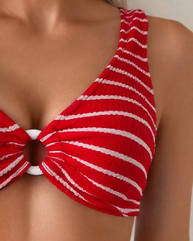 Badpak Sexy Push-Up Gestreept Vakantie Tweedelig