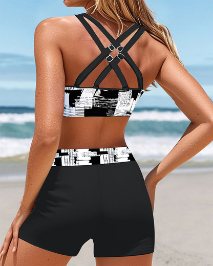 Bikini Modieus Bedrukt Boyshort