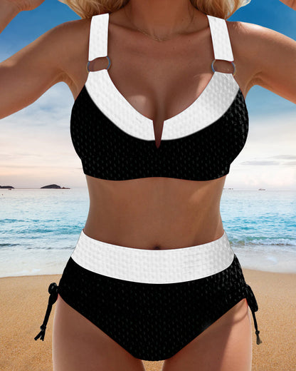 Bikini Bralette Contrast Hoge Taille