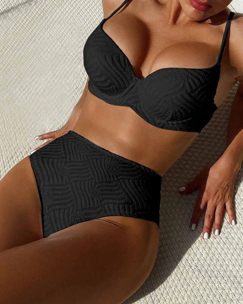 Bikini Sexy Effen Kleur Push-Up