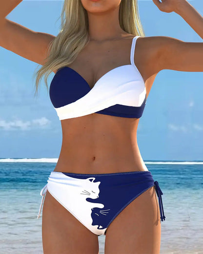 Bikiniset Met Kruis-Kat Design