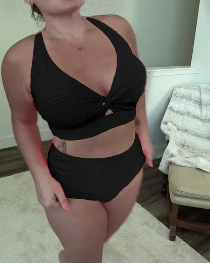 Bikinibroekje in effen kleur, casual, driehoekig