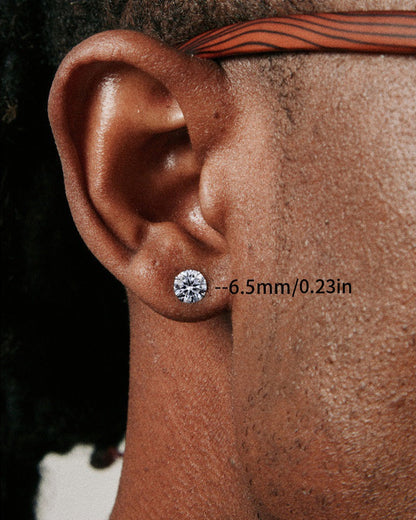 Klassieke ronde zirkonia oorknopjes