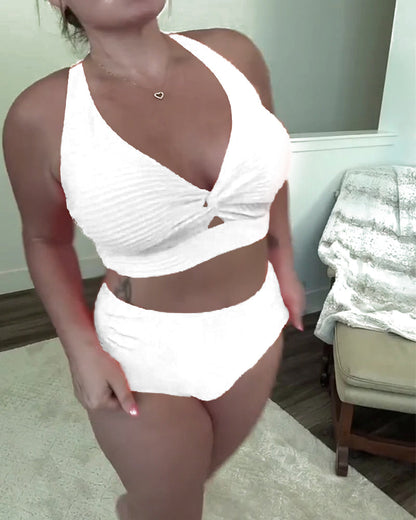 Bikinibroekje in effen kleur, casual, driehoekig