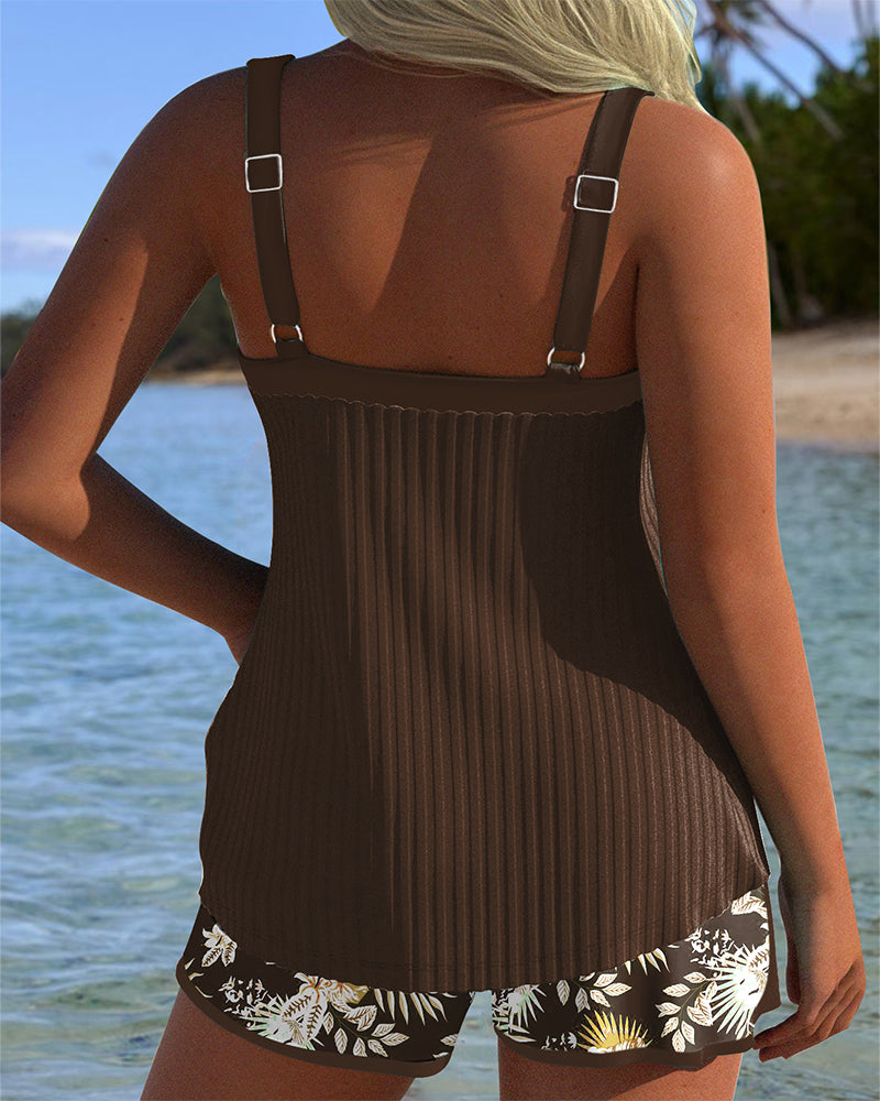 Tankini Gestreept Tweedelig Strandshort