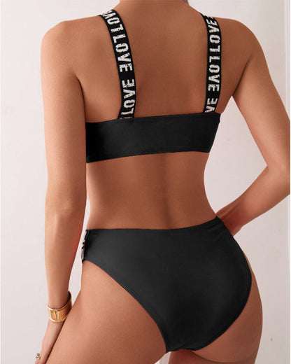 Bikini Letter Bandjes Bh Tweedelig