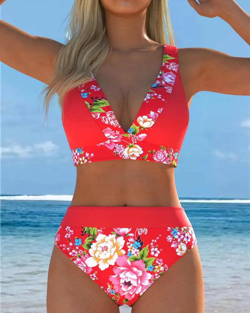 Bikini Twee - delig Strand Vlechtenprint