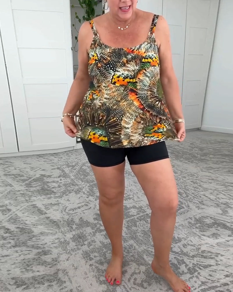 Zwemkleding Twee-Delig Gedrukt Boxershort