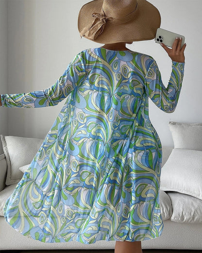 Bikinibadpak met drie bedrukte stukken