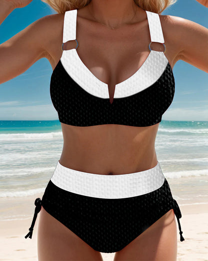 Bikini Bralette Contrast Hoge Taille