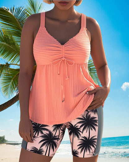 Badpak Vest Stijl Strandshorts Tweedelig