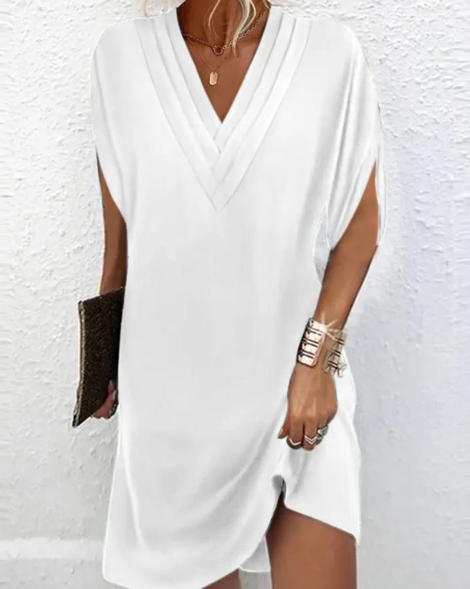 Elegante jurk met splitmouwen