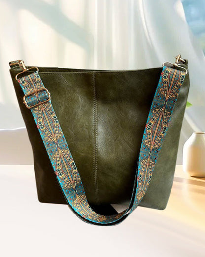 Vintage schouderband grote emmertas