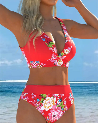 Bikini Twee - delig Strand Vlechtenprint