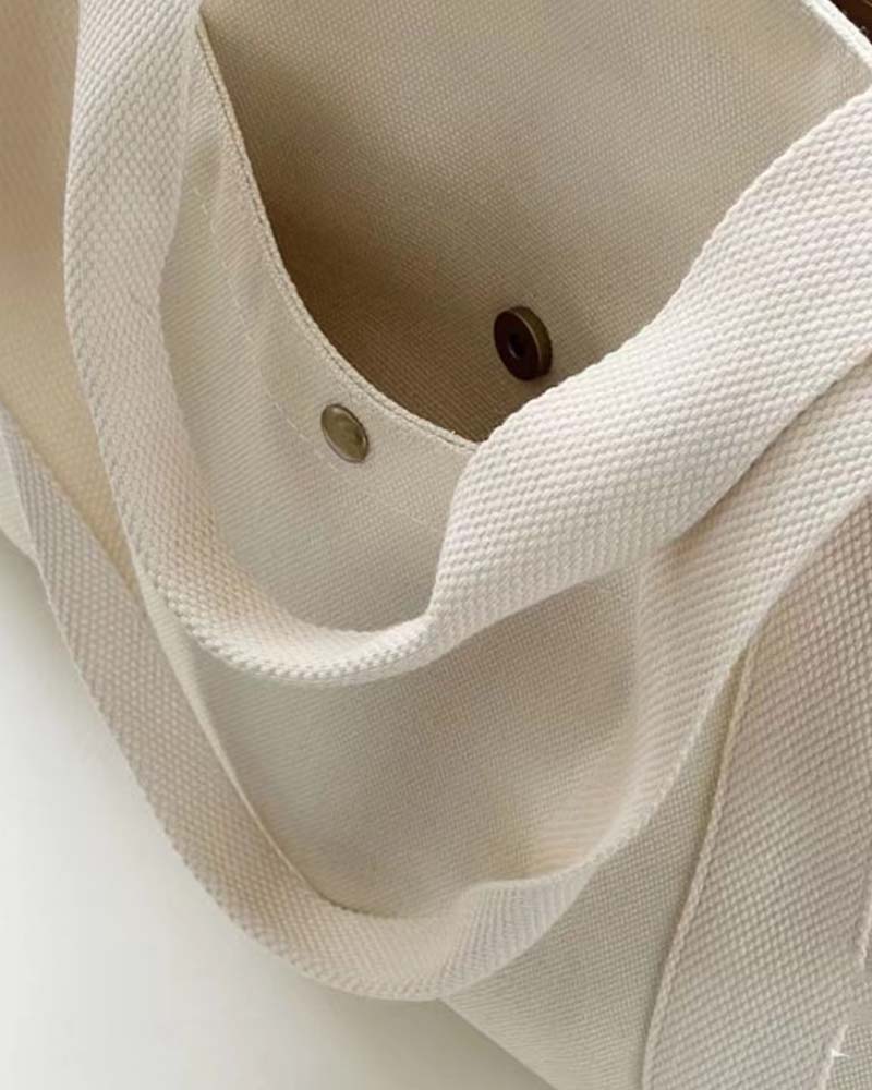 Grote canvas tas met dubbele handgrepen