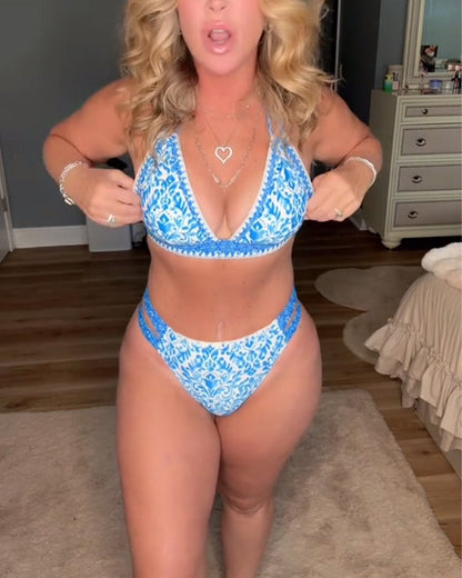 Bikini met print, casual sexy tweedelig