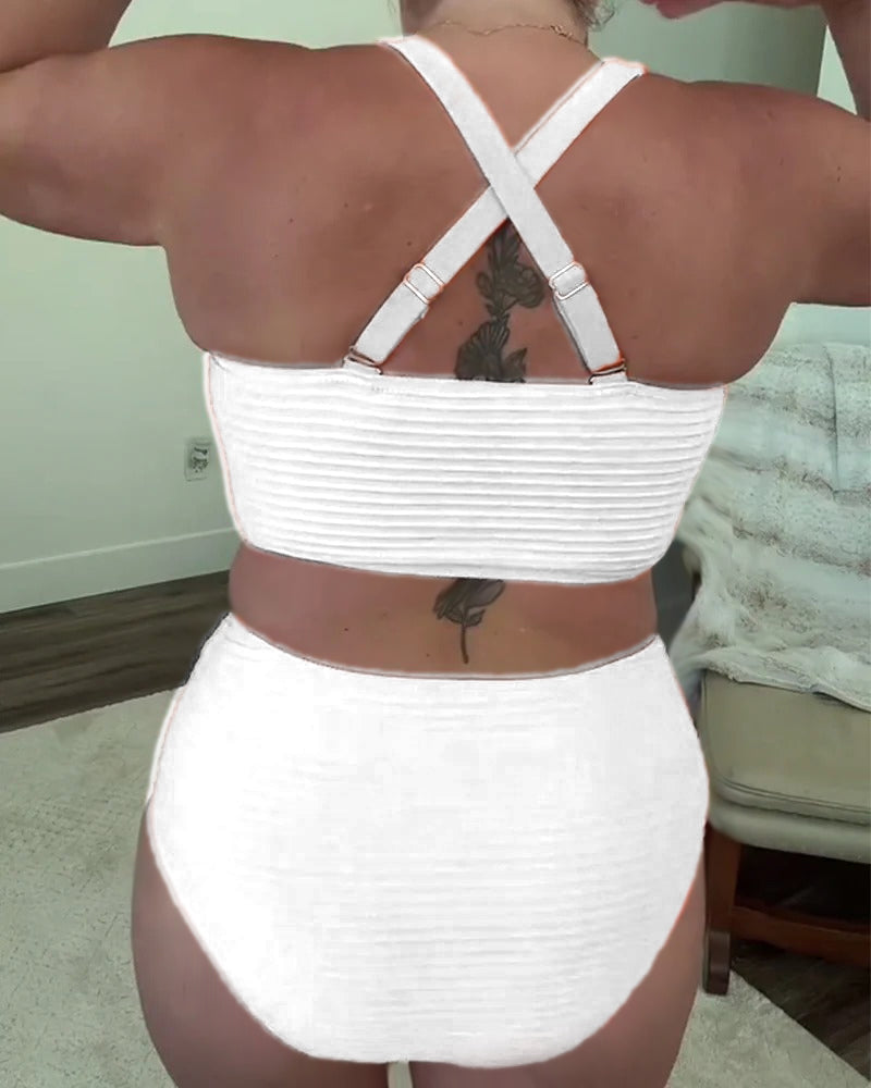 Bikinibroekje in effen kleur, casual, driehoekig