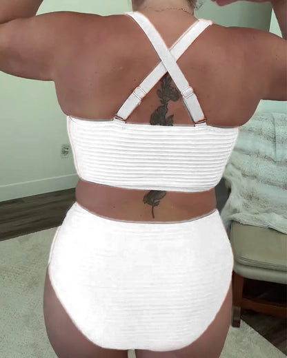 Bikinibroekje in effen kleur, casual, driehoekig