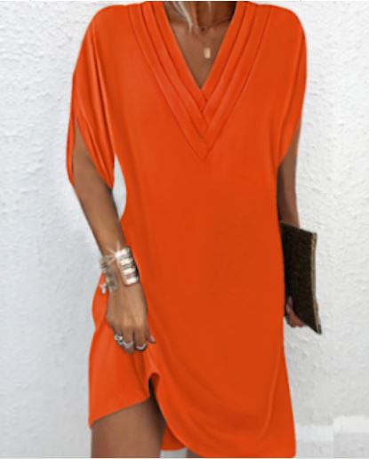 Elegante jurk met splitmouwen