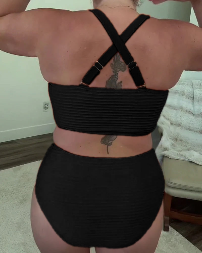 Bikinibroekje in effen kleur, casual, driehoekig