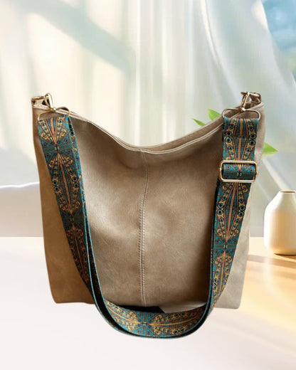 Vintage schouderband grote emmertas