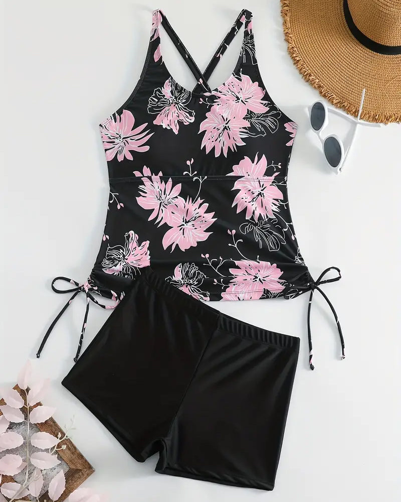 Zwemkleding Geprint Casual Open Rug Twee Delen