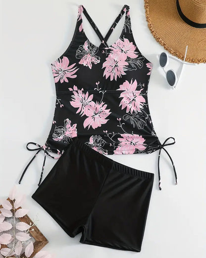 Zwemkleding Geprint Casual Open Rug Twee Delen