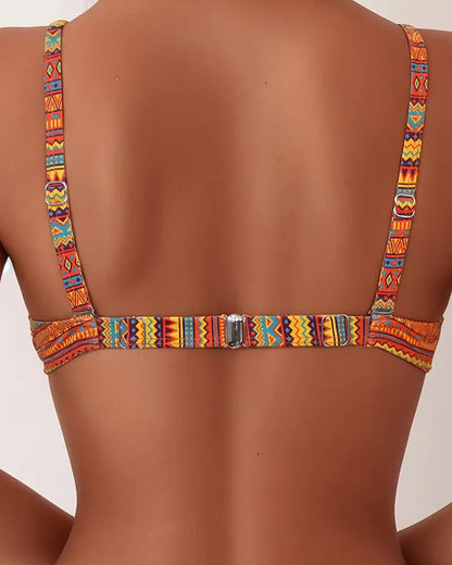 Badpak Twee-delig BH Gestreept Print