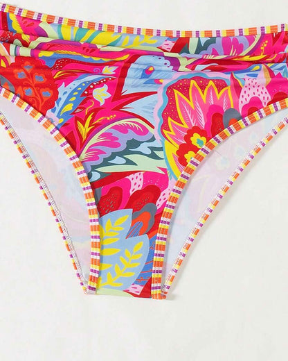 Badpak BH-stijl Hoge Taille Gedrukte Driehoek