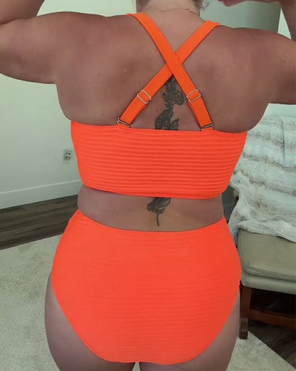 Bikinibroekje in effen kleur, casual, driehoekig