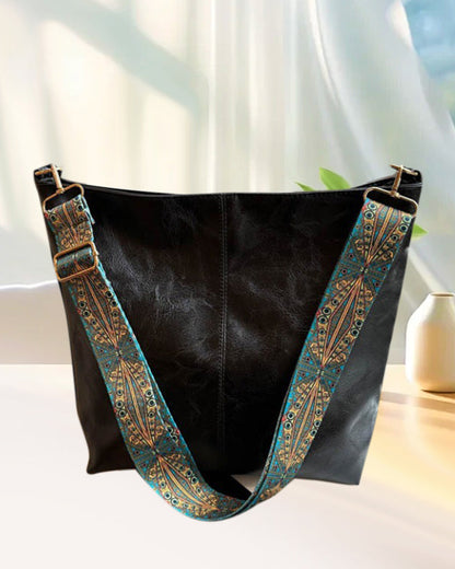 Vintage schouderband grote emmertas