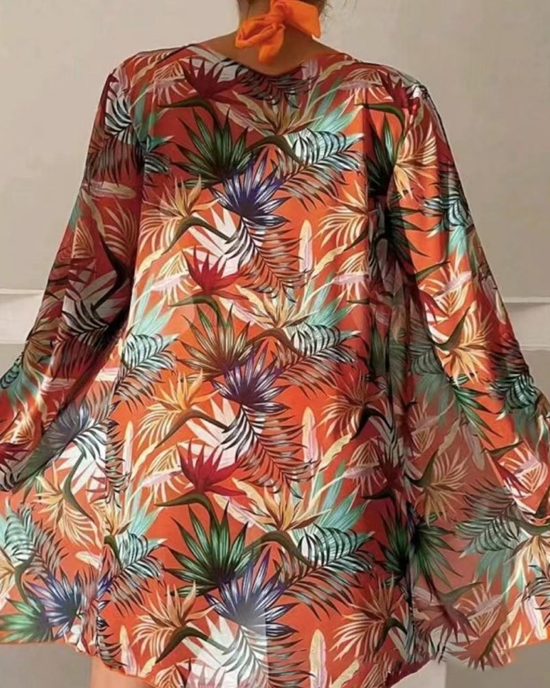 Sexy bikiniset met print en cover-up