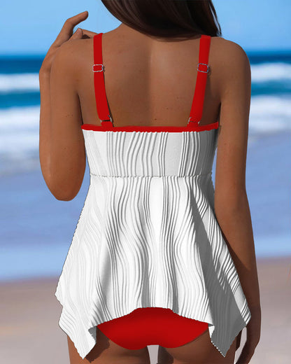 Tankini Onregelmatig Bandloos Lichaamsbedekkend