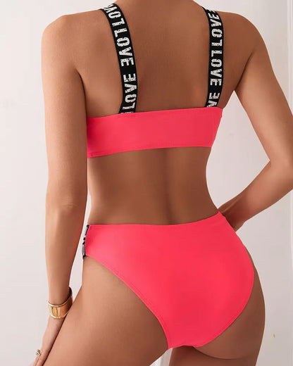 Bikini Letter Bandjes Bh Tweedelig