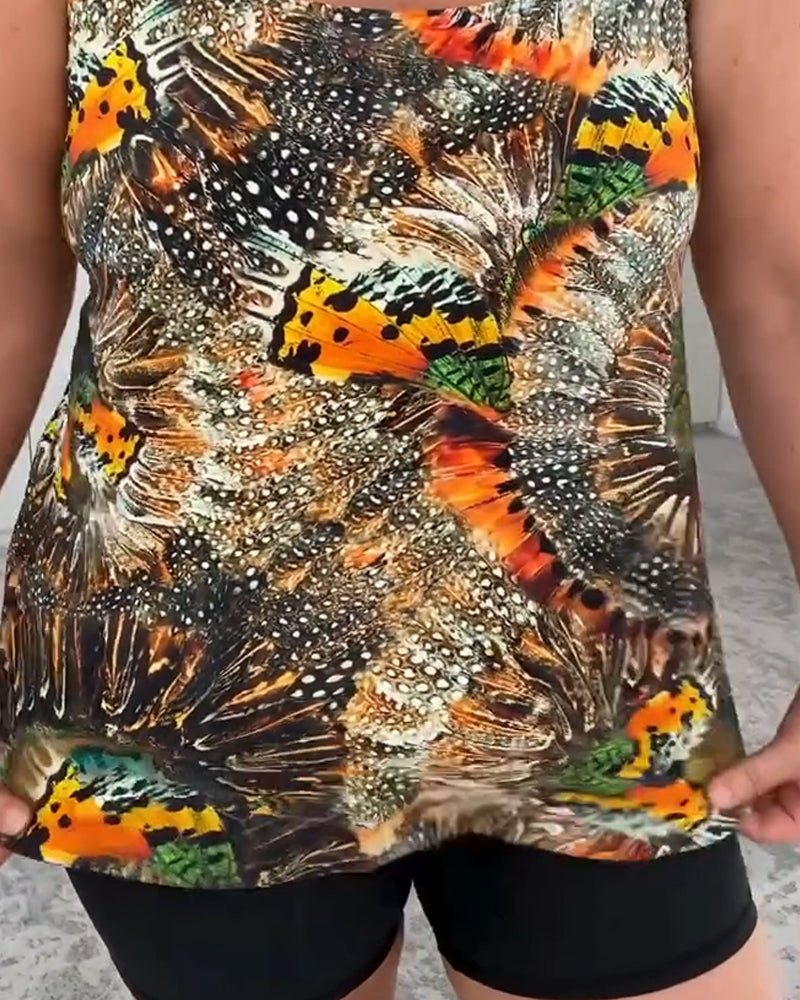 Zwemkleding Twee-Delig Gedrukt Boxershort