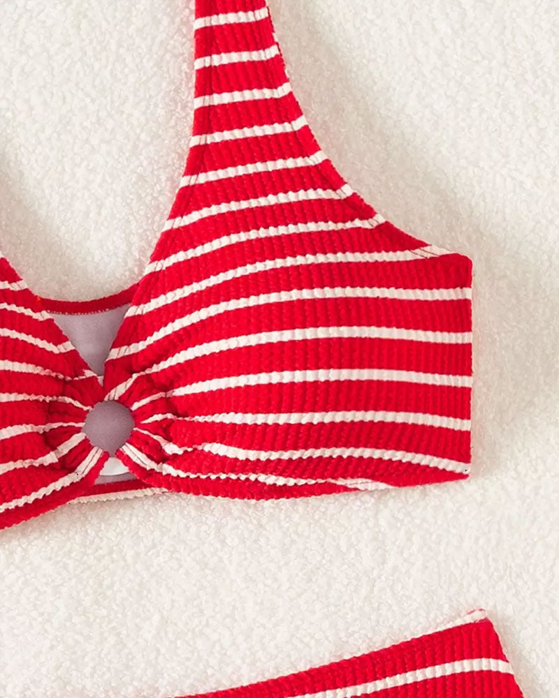 Badpak Sexy Push-Up Gestreept Vakantie Tweedelig