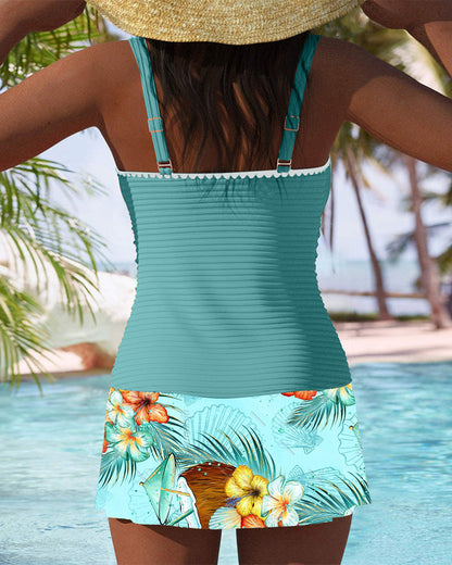 Rok Badpak Gestreepte Top