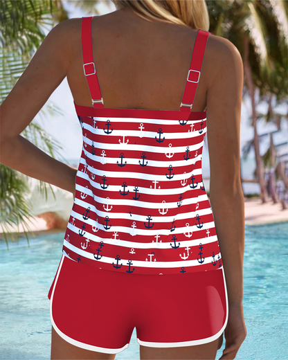 Zwempak Geprint Draagband Shorts