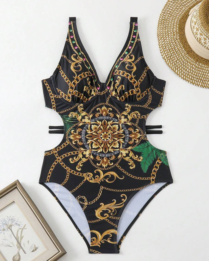 Badpak Retroprint Één Stuk